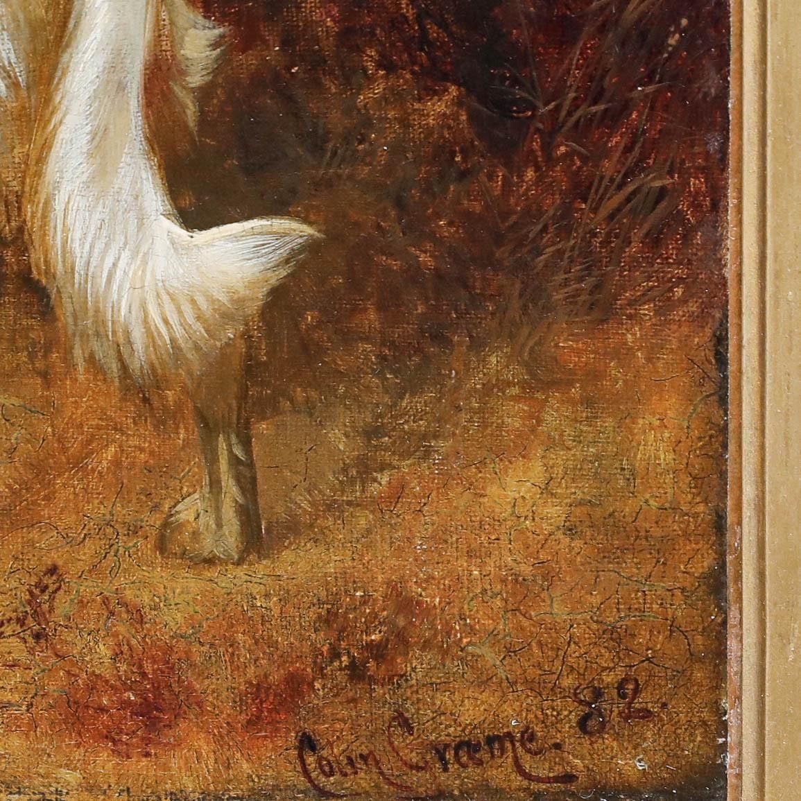 Colin Graeme (1858 1910) Framed Oil, Setter's By The Wicker Hamper photo buy
