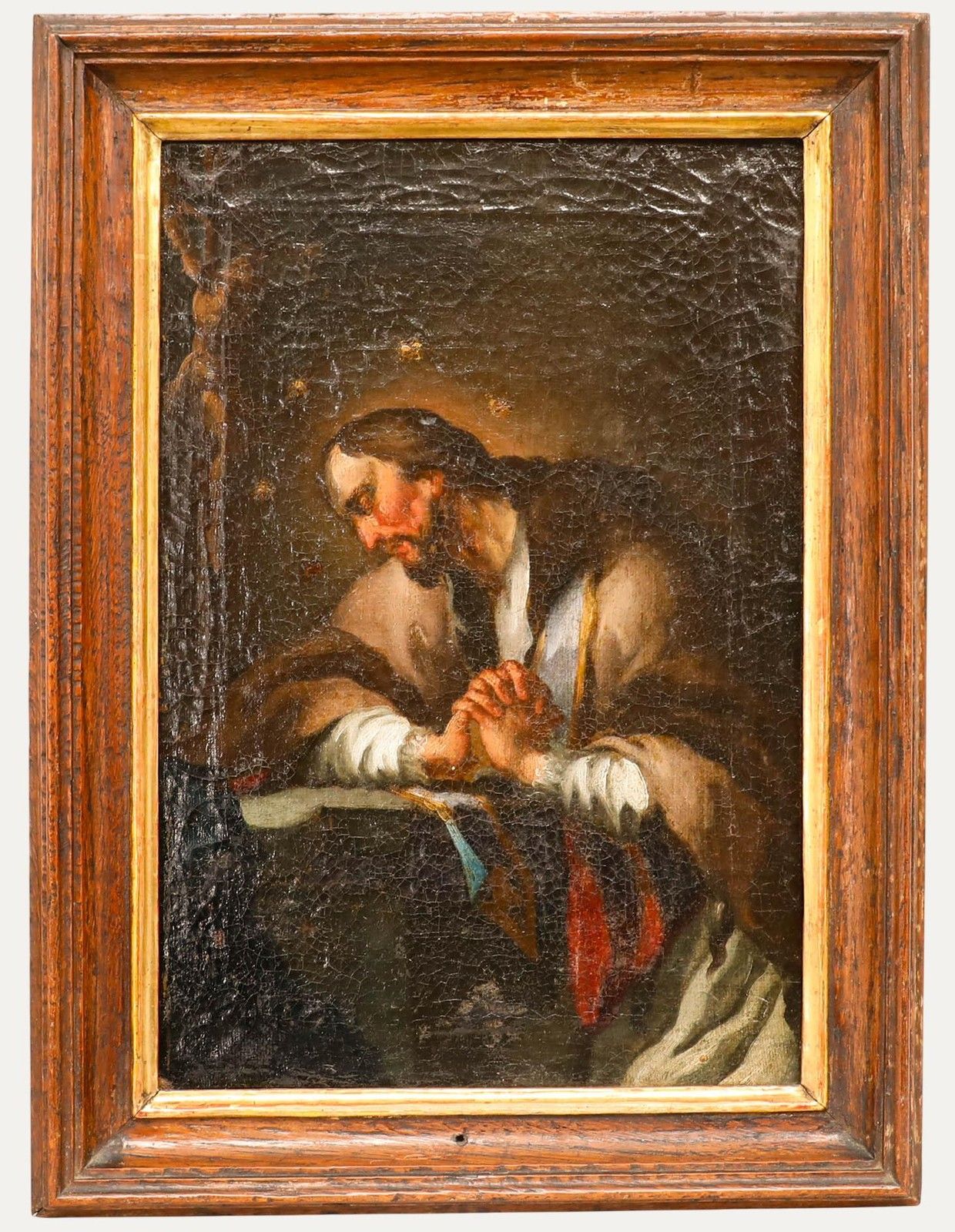 Early 19th Century Oil Joseph In Prayer