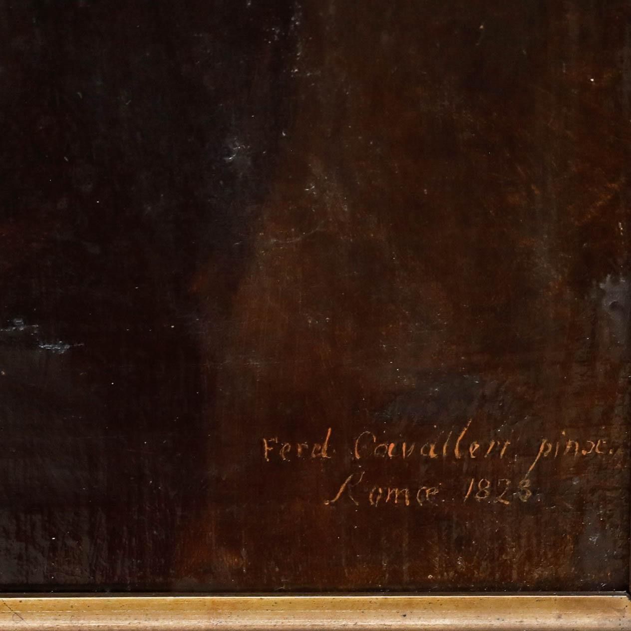 Ferdinando Cavalleri (1794 1865) Fine 1828 Oil, A Lady Of Rome photo buy