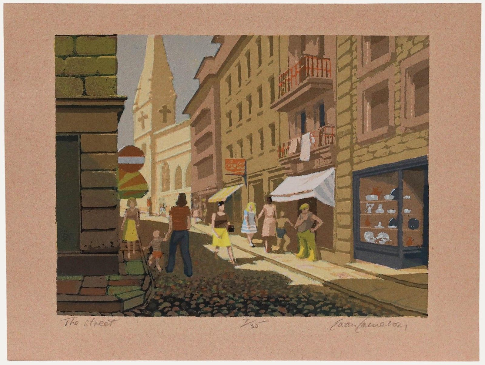 Ewan Cameron (B.1962) Contemporary Silkscreen, The Street