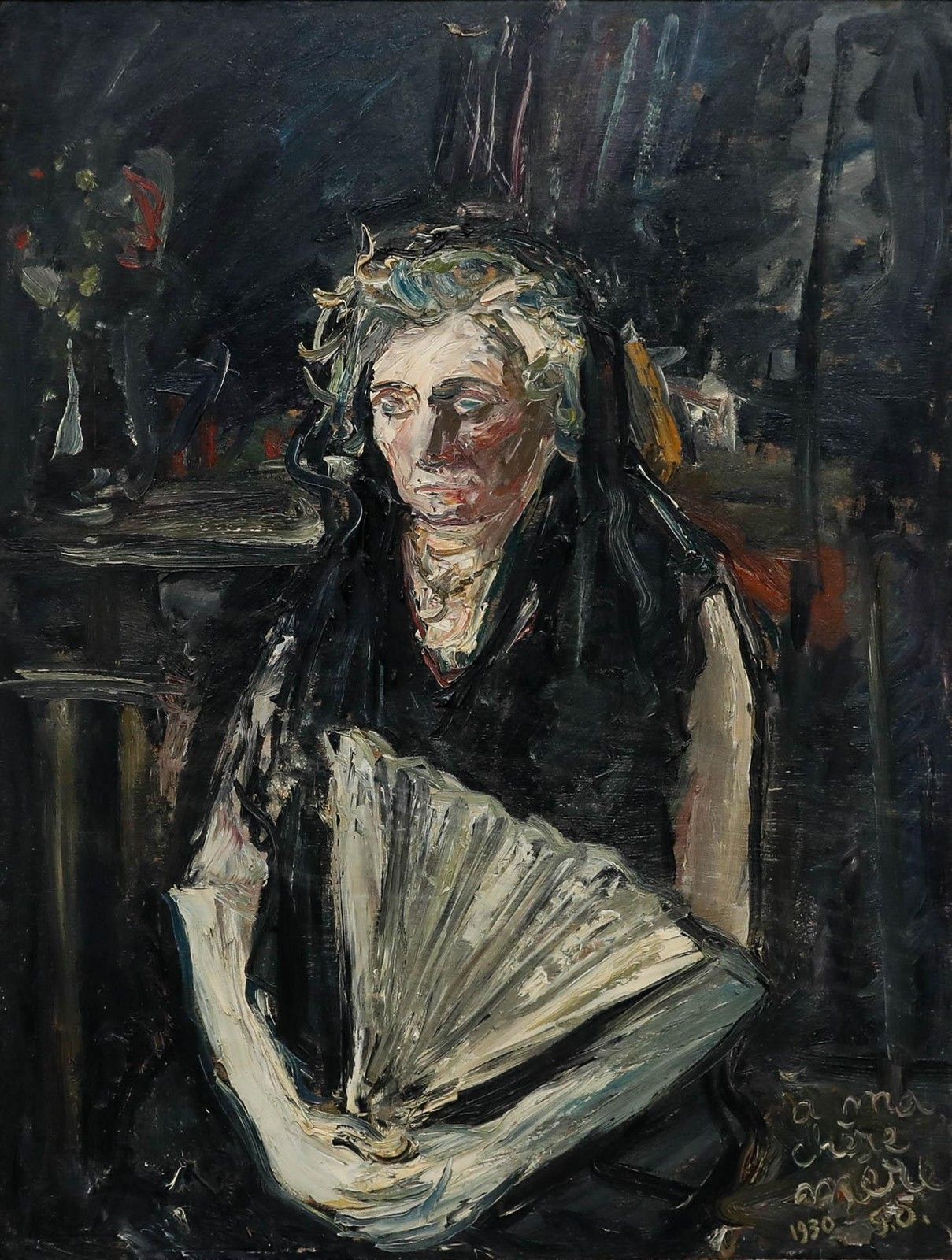 Georges Eugene Delhomme (1904 1989) 1930 Oil, To My Dear Mother photo furniture