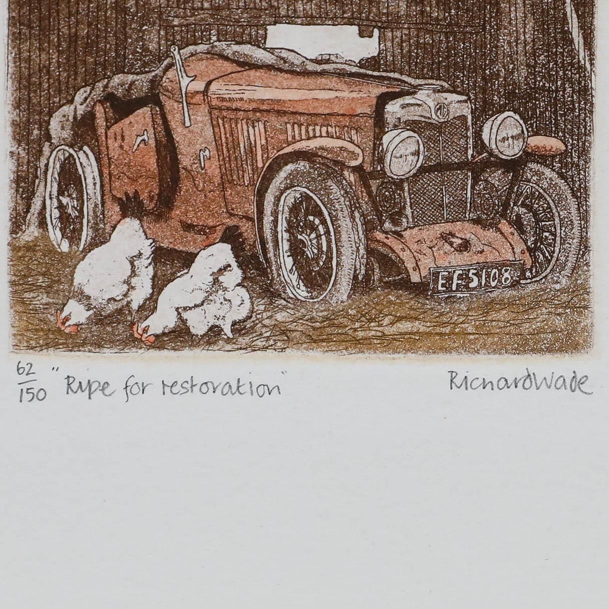 Richard Wade Contemporary Aquatint, Ripe For Restoration photo for sale