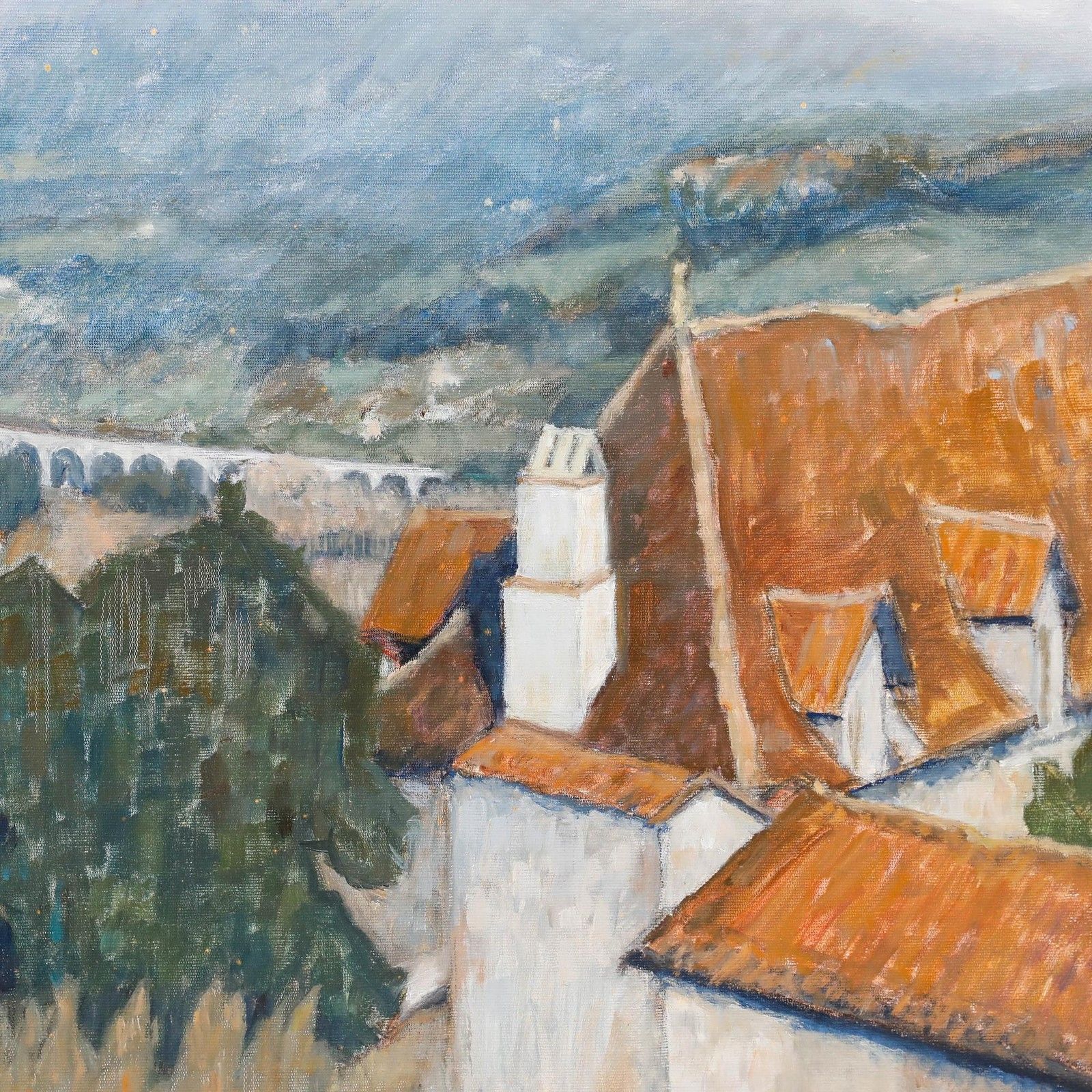 Pauline Plummer (B.1933) 1994 Oil, Autumn In The Valley Of The Lot photo Art