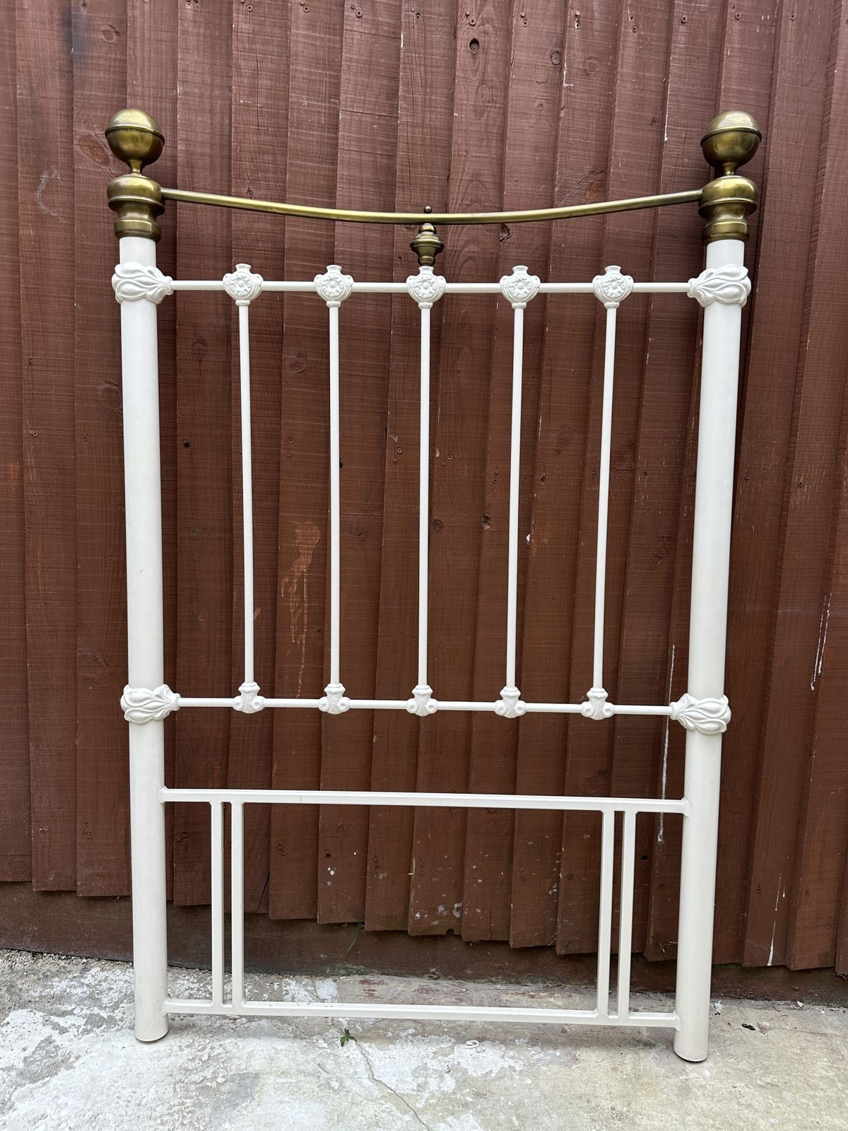 Spectacular Cast Iron & Brass Single Headboard – Great Condition