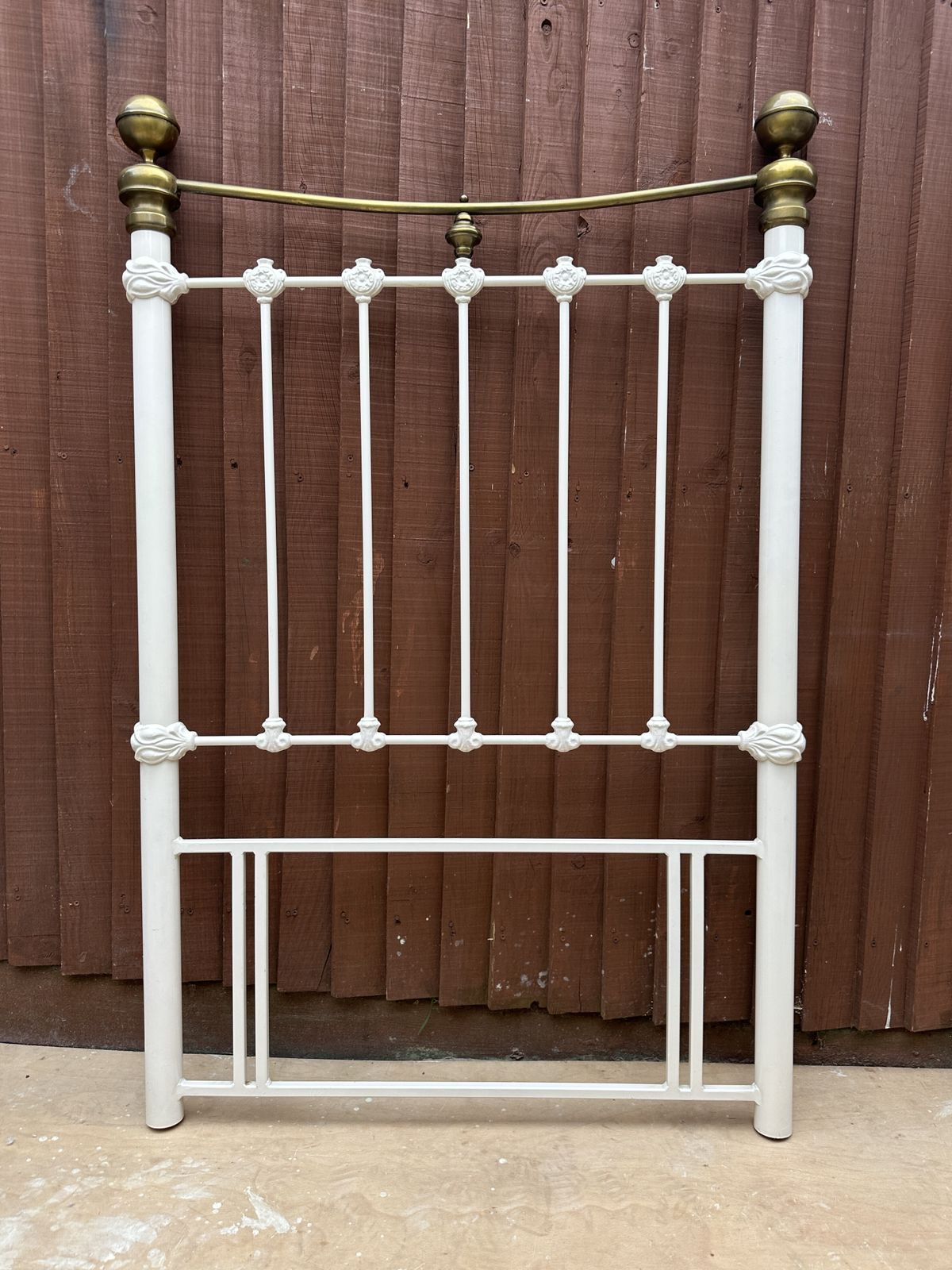 Spectacular Cast Iron & Brass Single Headboard – Great Condition photo for sale