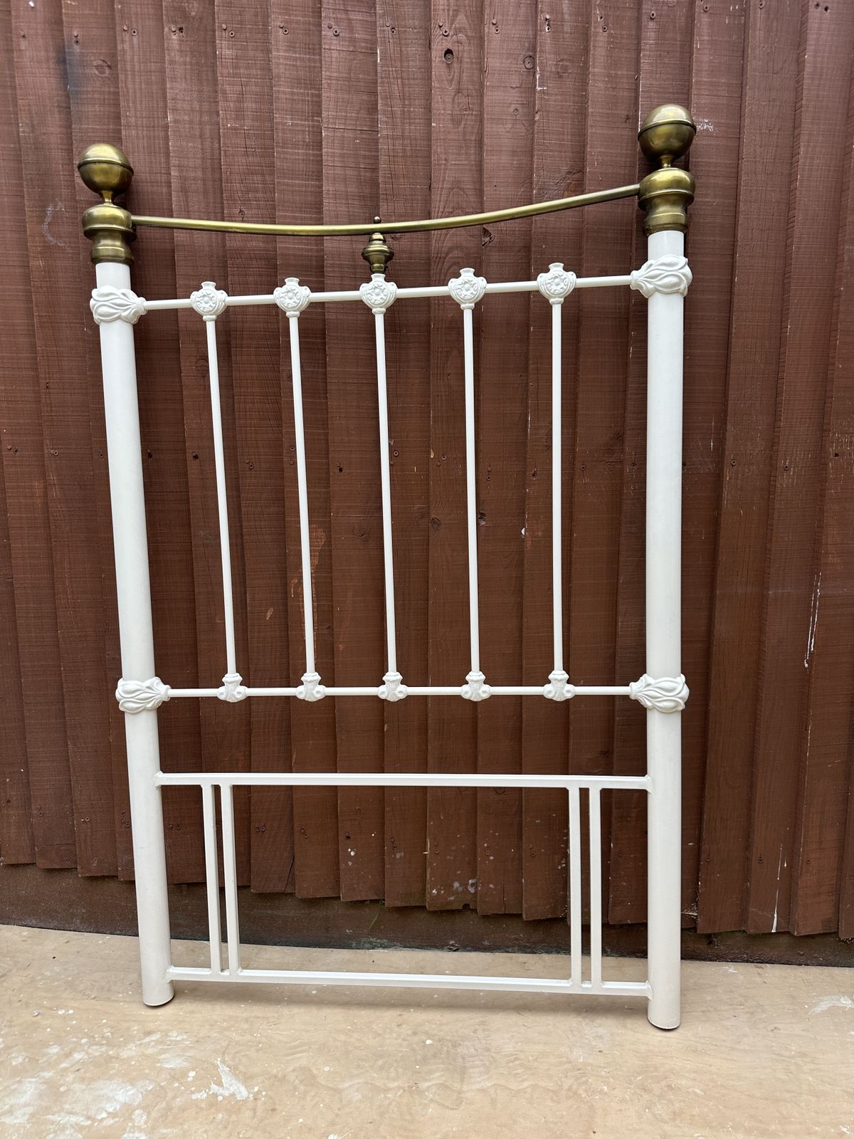 Spectacular Cast Iron & Brass Single Headboard – Great Condition photo 175.0