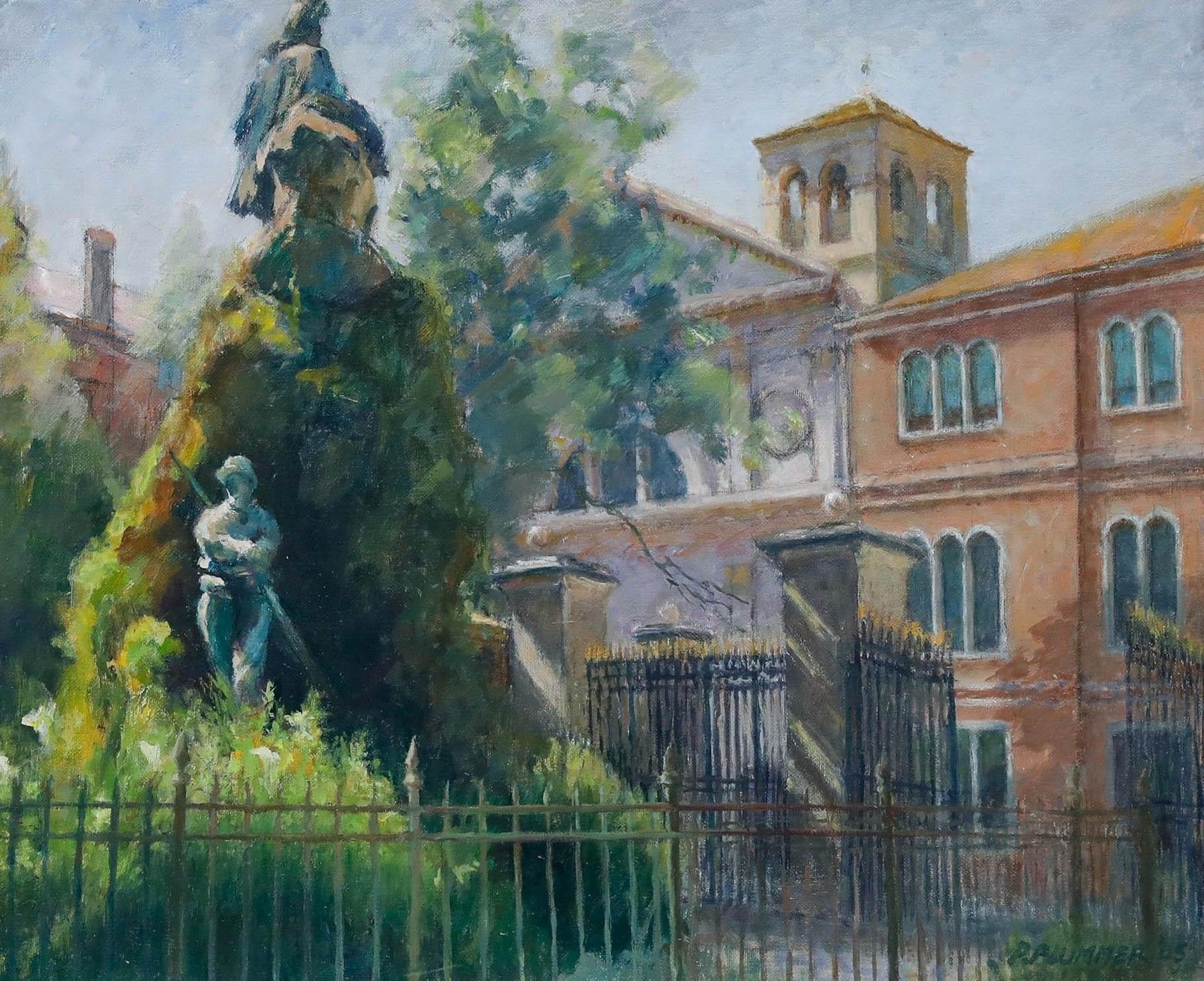 Pauline Plummer (B.1933) Framed Contemporary Oil, Monument To Garibaldi photo furniture