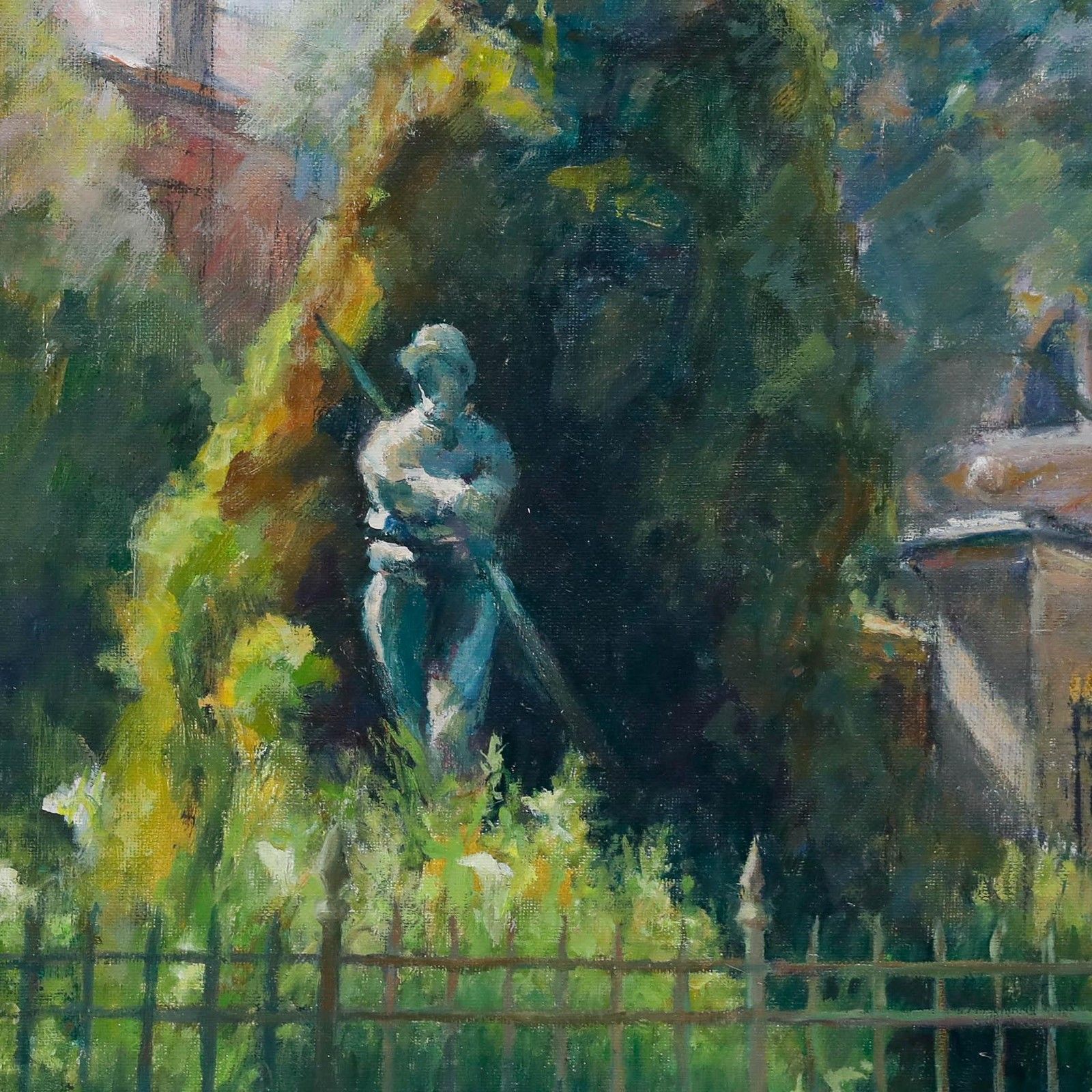 Pauline Plummer (B.1933) Framed Contemporary Oil, Monument To Garibaldi photo Art