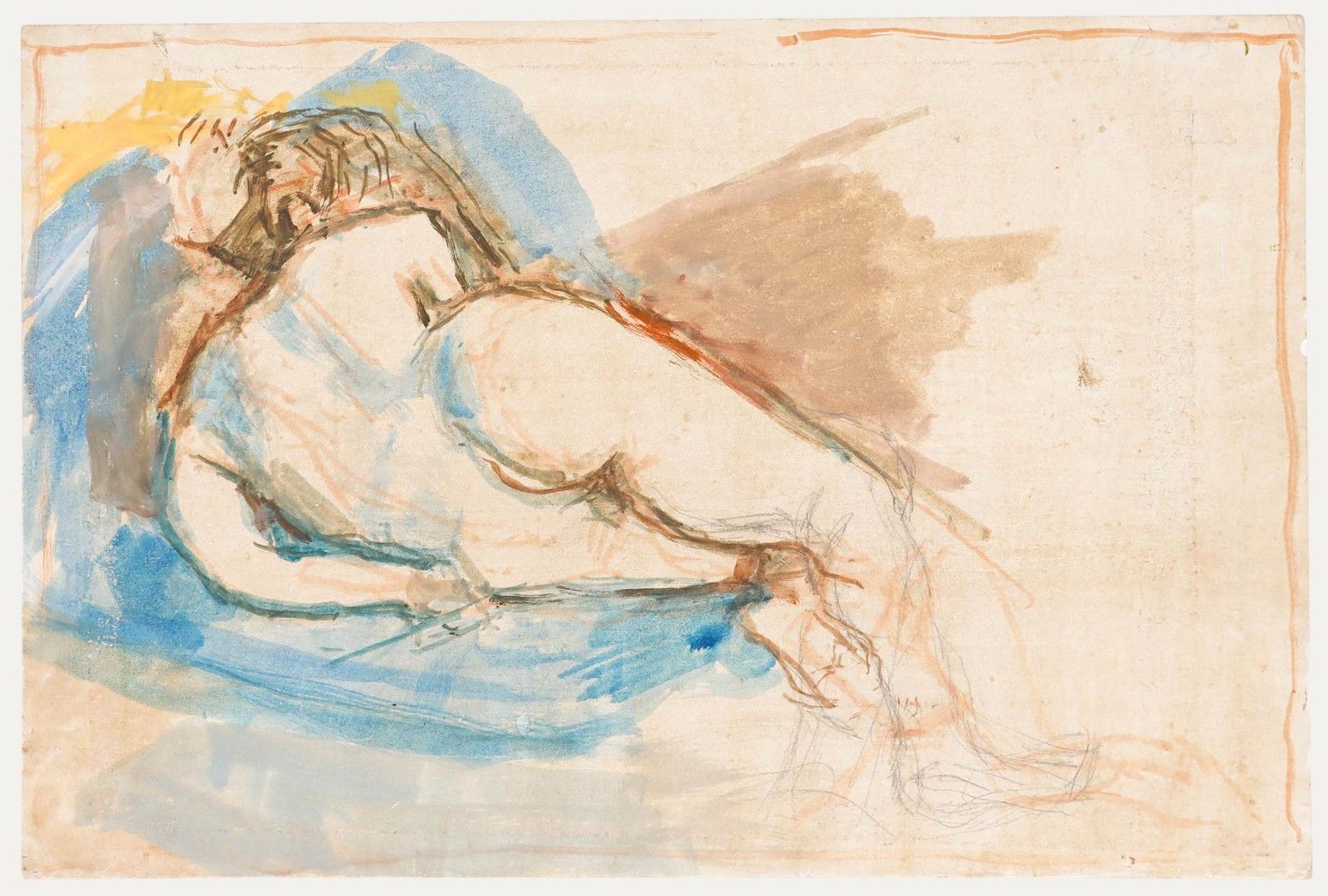 Pauline Plummer (B.1933) 20th Century Watercolour, Life Study