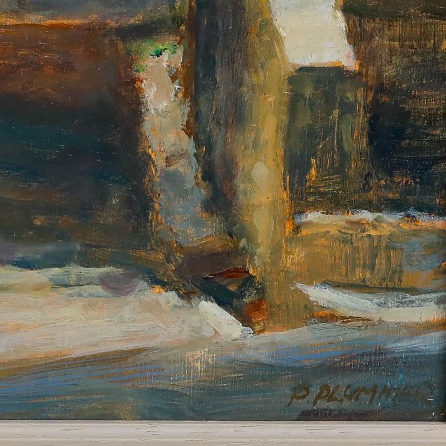 Pauline Plummer (B.1933) Contemporary Oil, The Church At Rustrel, Provence photo vinterior