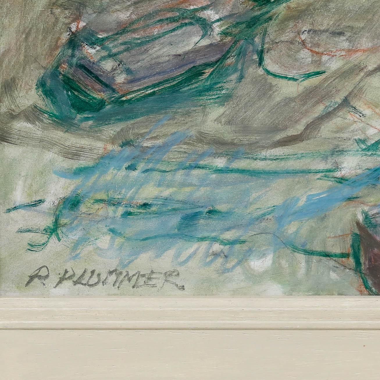 Pauline Plummer (B.1933) Contemporary Oil, Boats On The Shore photo vinterior