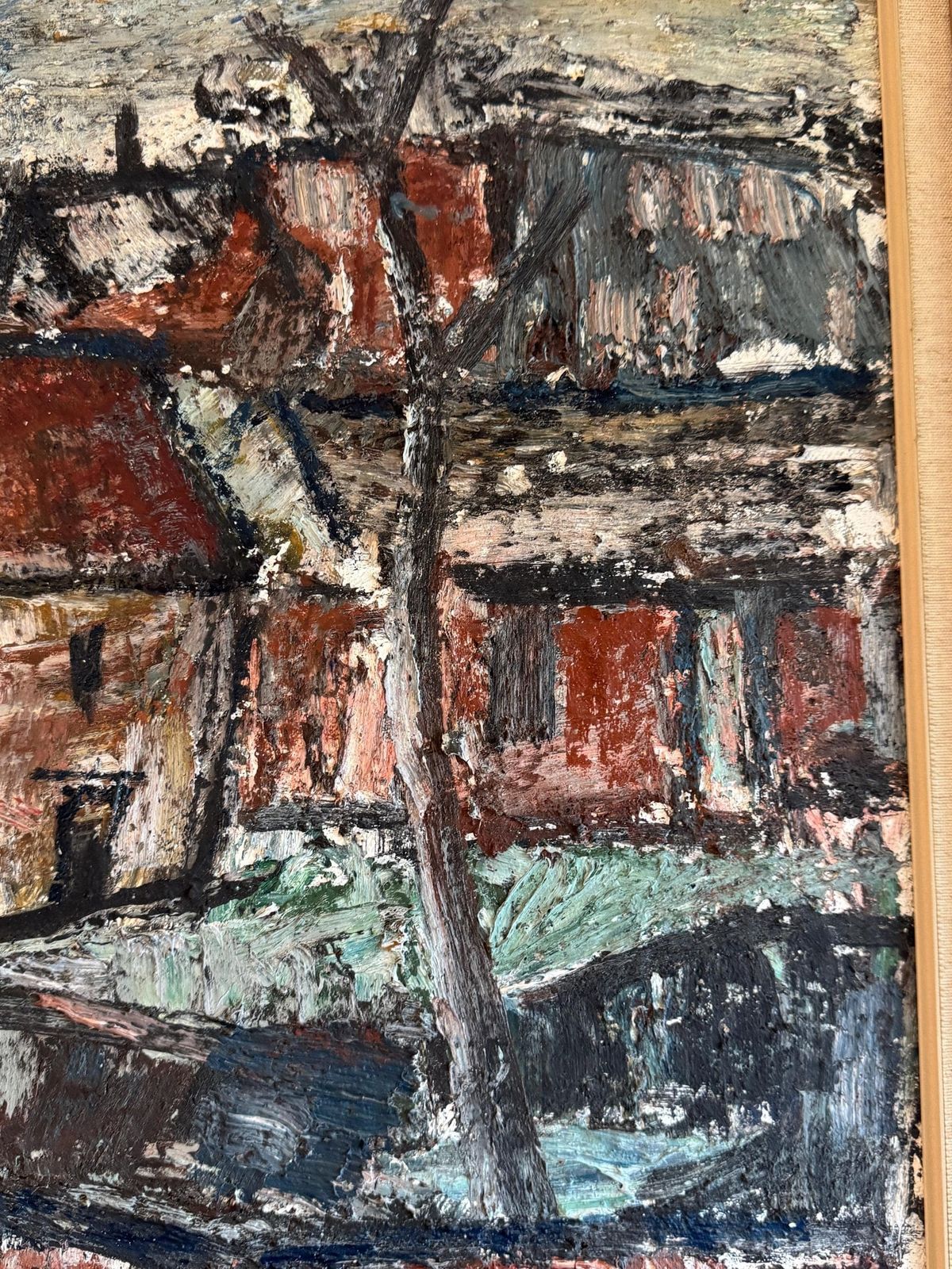 Swedish Mid Century Painting   Wall Decor photo for sale