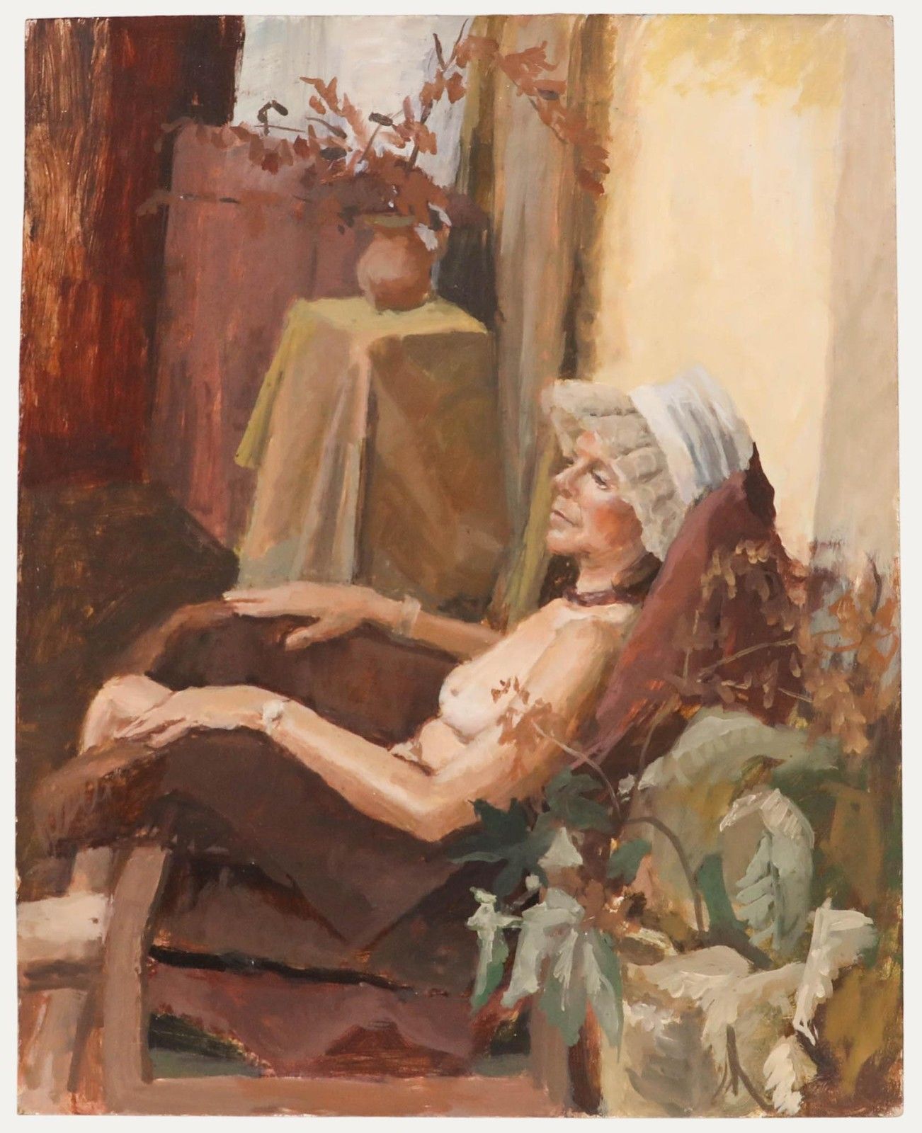 Pauline Plummer (B.1933) 20th Century Oil, Sunkissed Nude