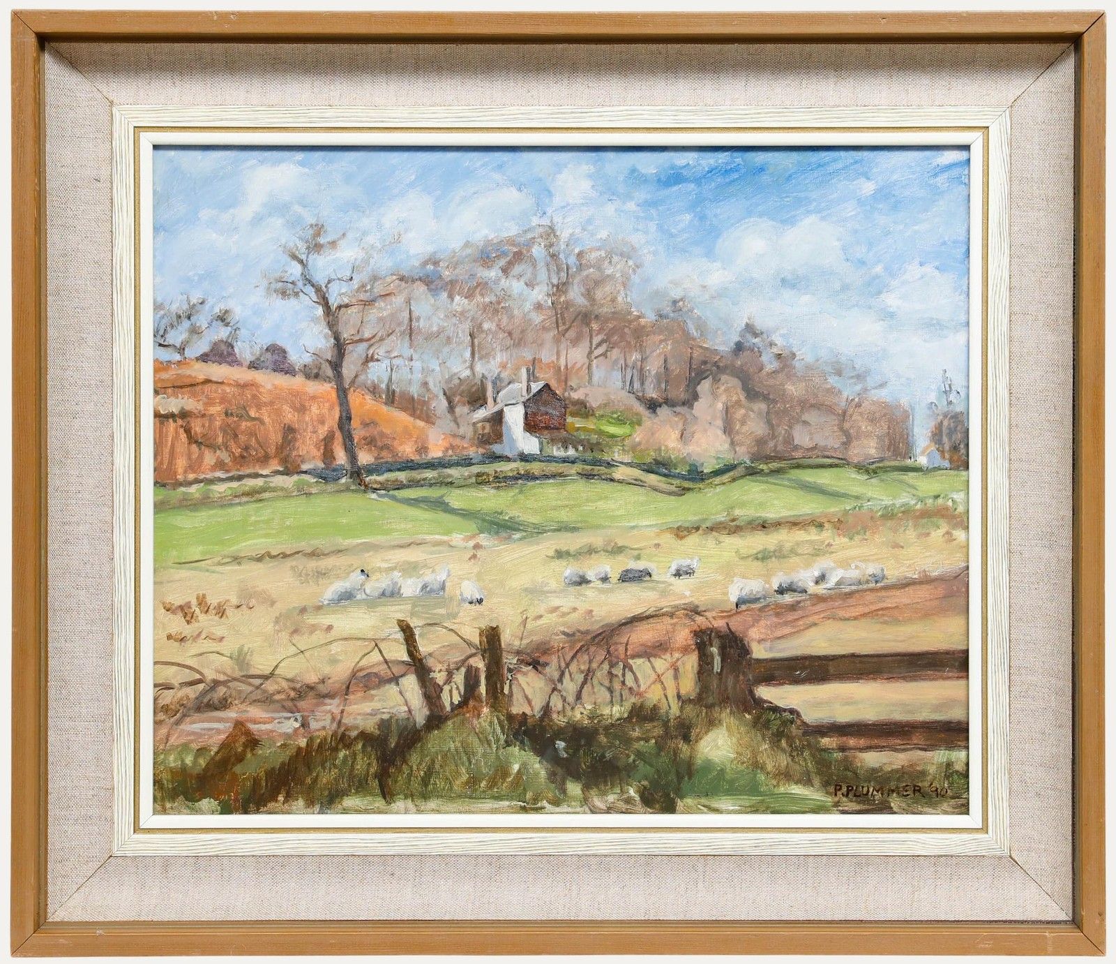 Pauline Plummer (B.1933) 1990 Oil, The Cottage, Honing Common, North Walsham