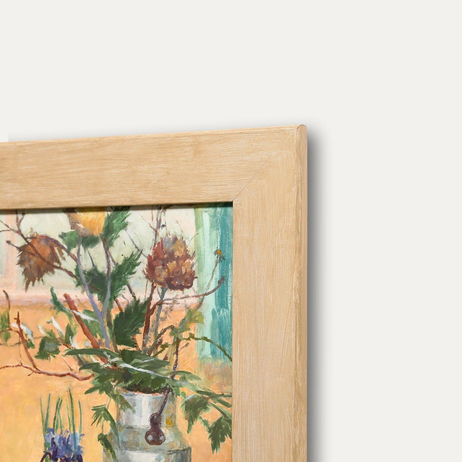 Pauline Plummer (B.1933) 20th Century Oil, A Study Of Thistles photo vinterior