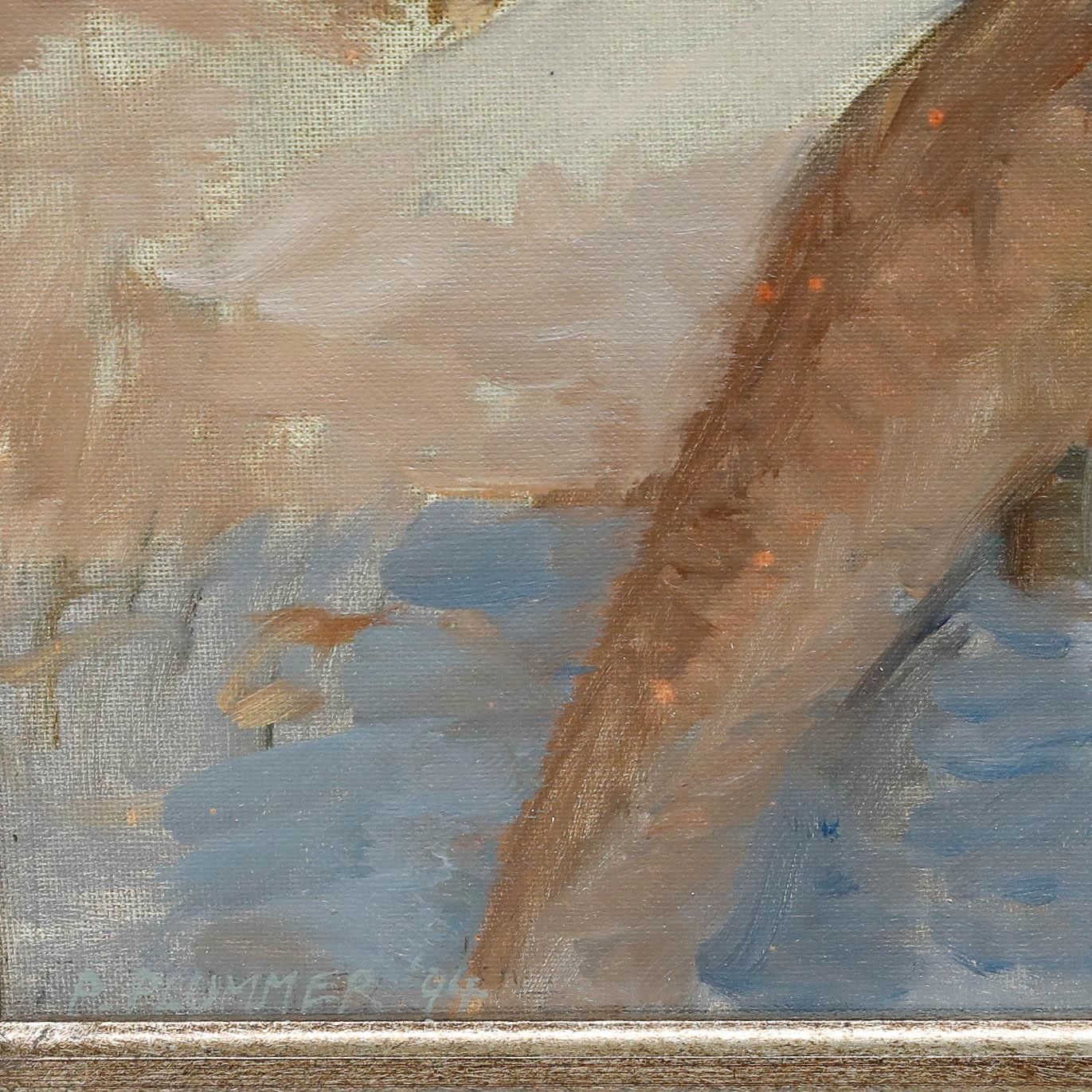 Pauline Plummer (B.1933) Framed 20th Century Oil, The Girl With Rumpled Hair photo vinterior