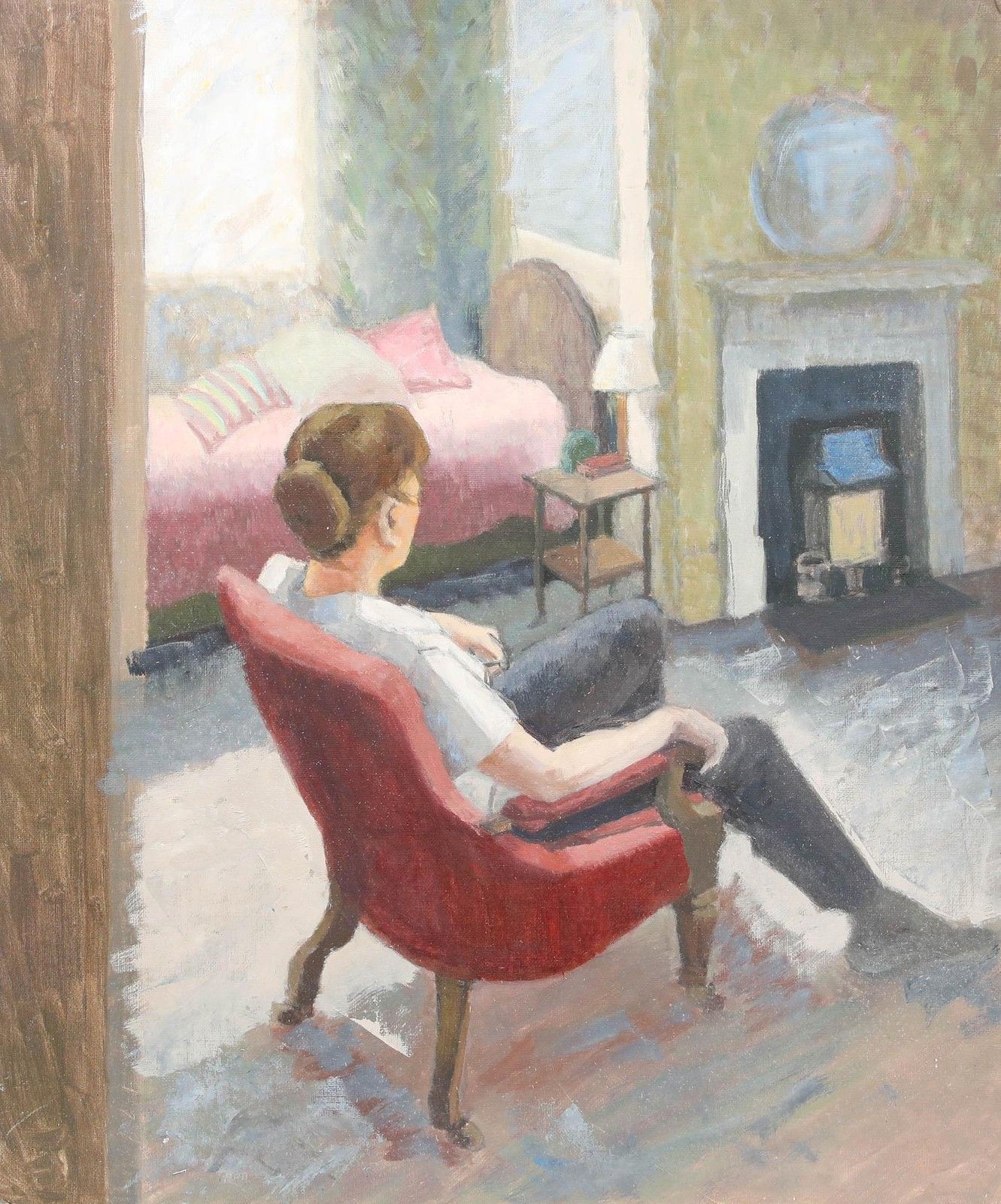 Pauline Plummer (B.1933) 20th Century Oil, Sonia photo furniture