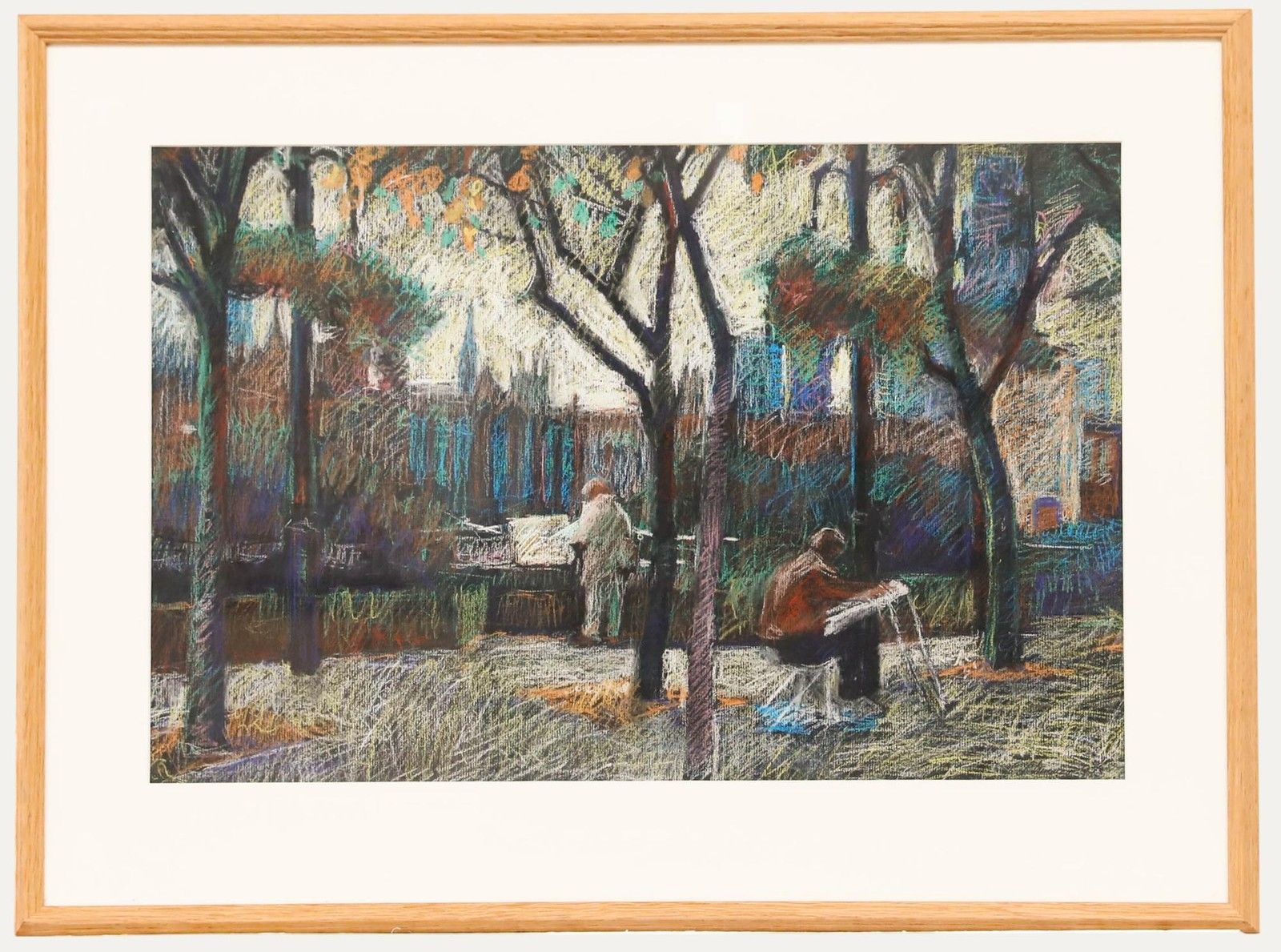 Pauline Plummer (B.1933) 1997 Pastel, Hans Schwartz On Bank Side