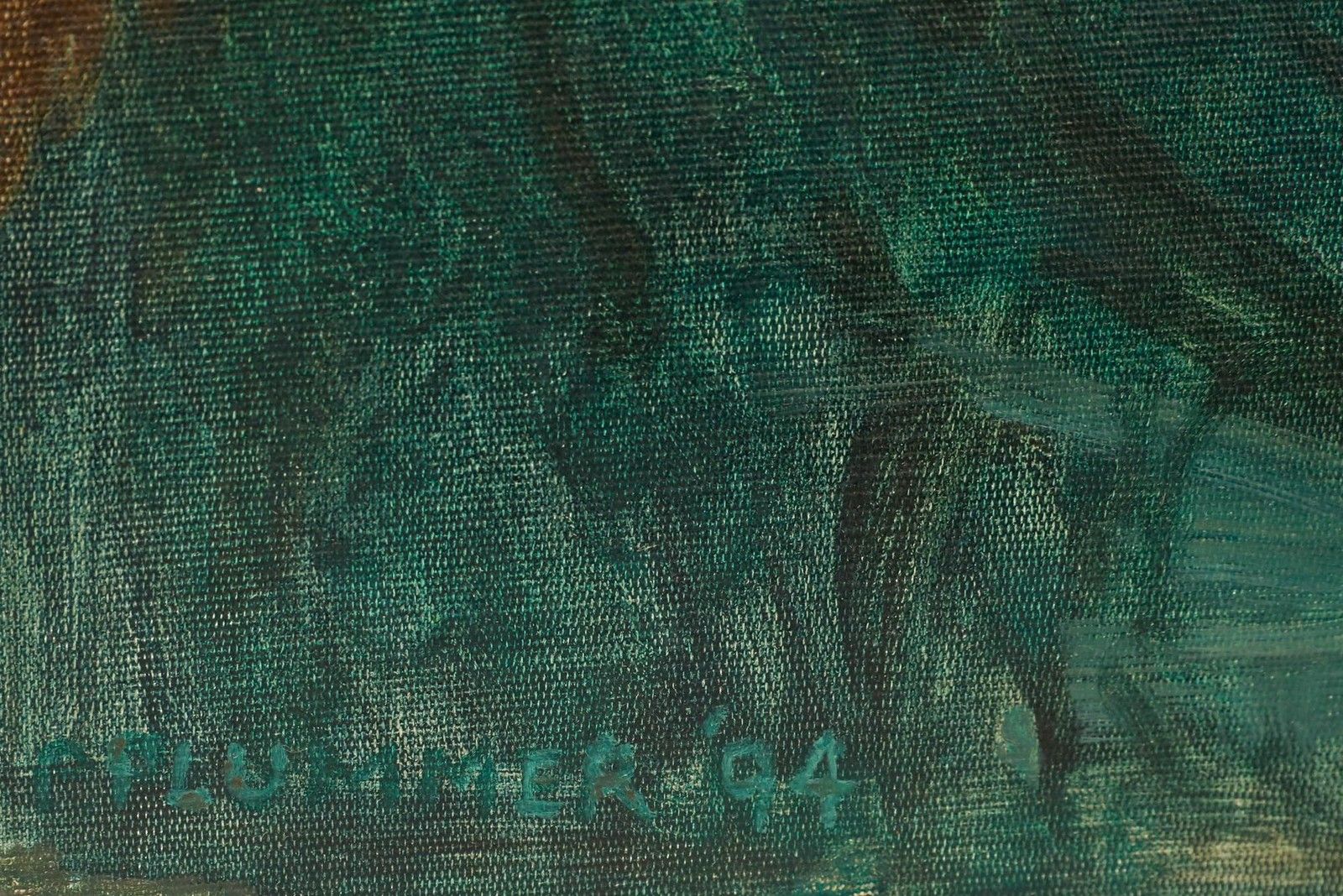Pauline Plummer (B.1933) 1994 Oil, Zoe In Green photo 325.0