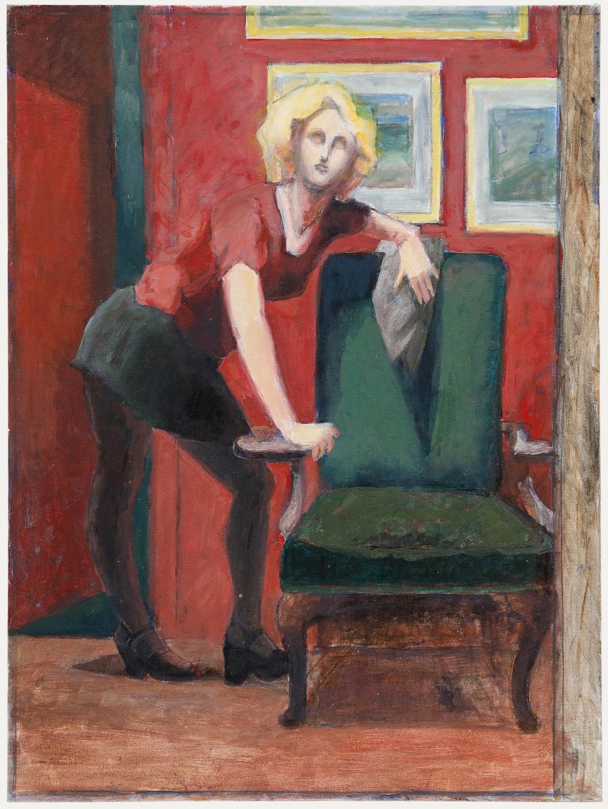 Pauline Plummer (B.1933) 20th Century Oil, Model At The Rws