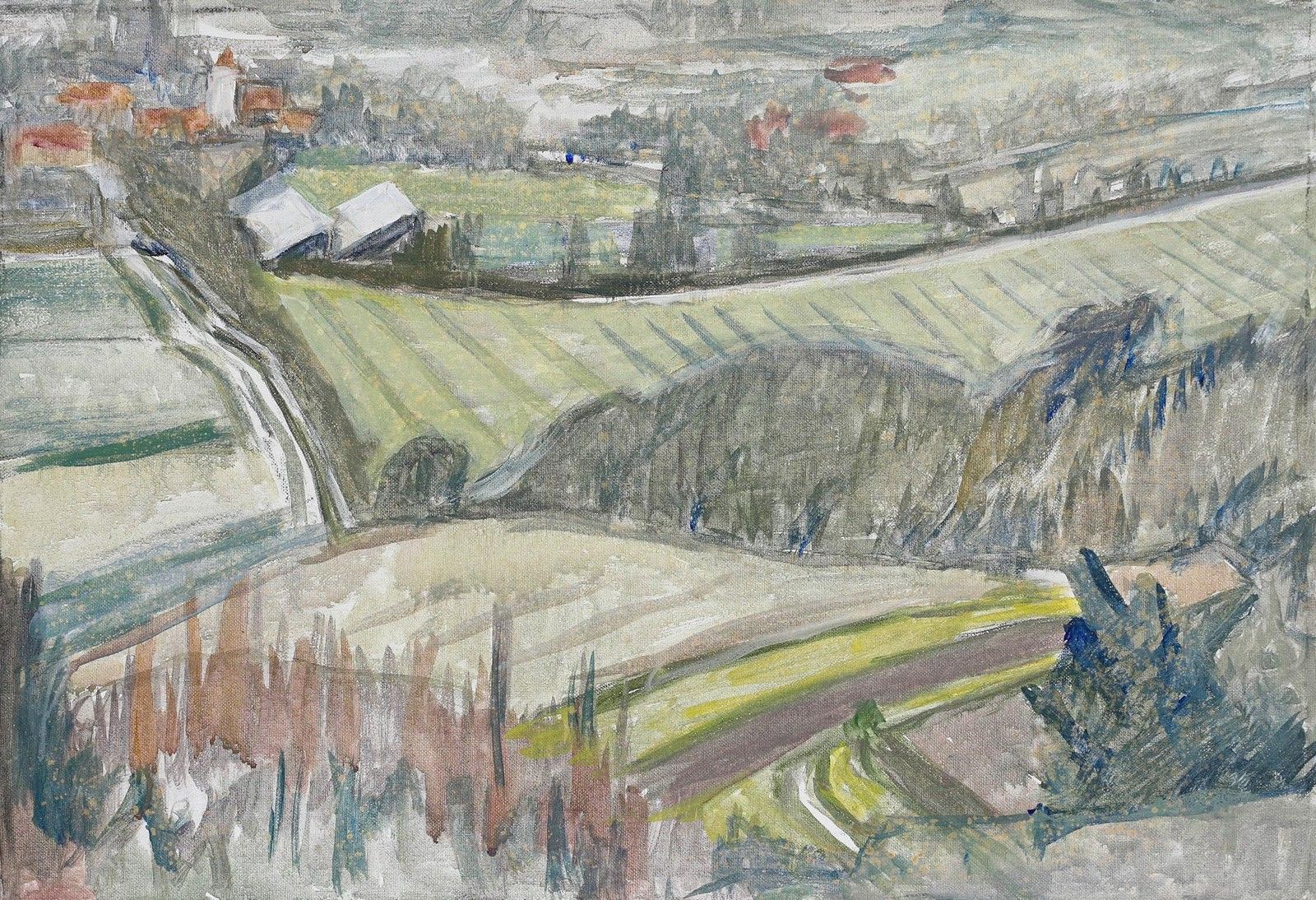 Pauline Plummer (B.1933) 20th Century Oil, View Near Charleston photo furniture