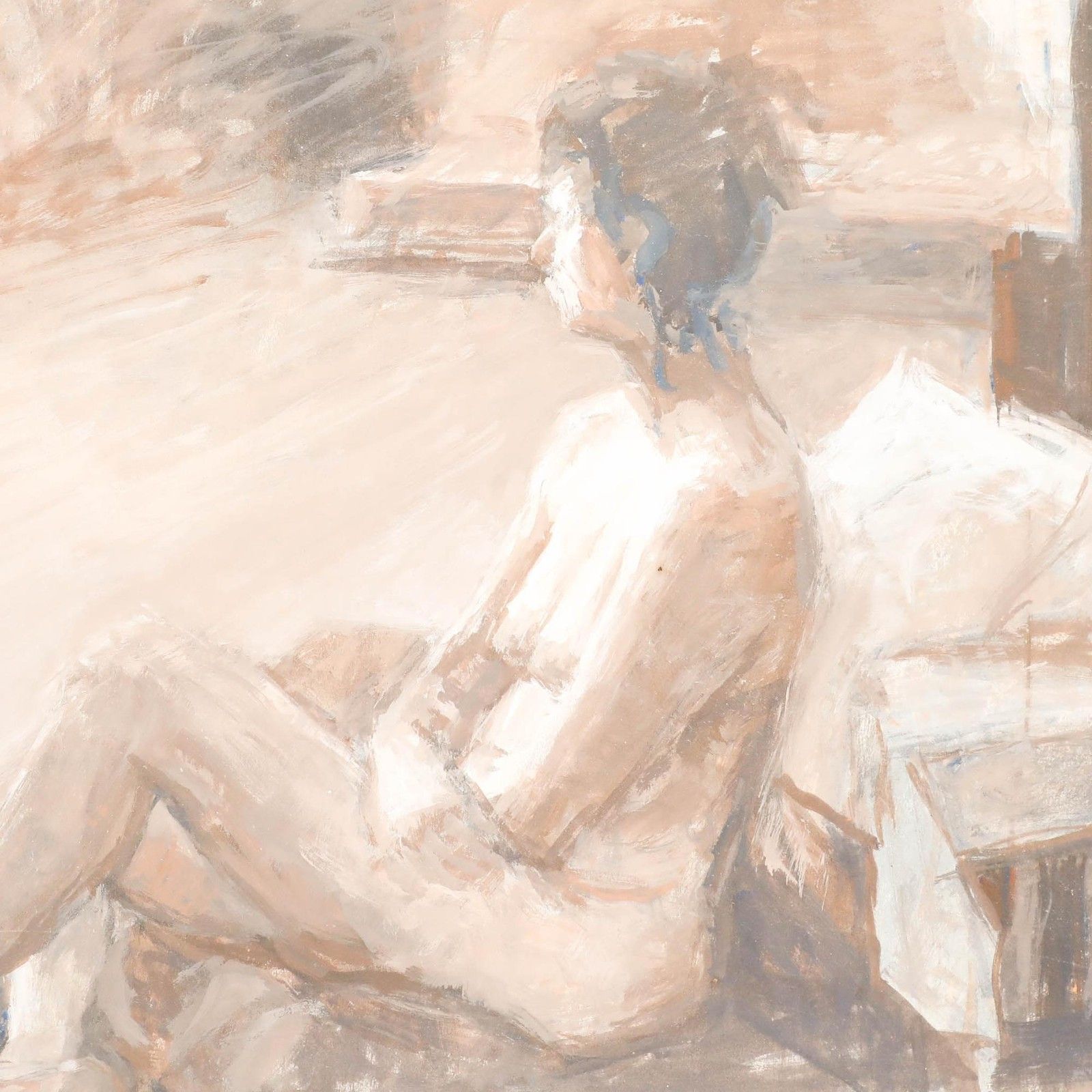 Pauline Plummer (B.1933) 20th Century Oil, A Moment Of Calm photo Art