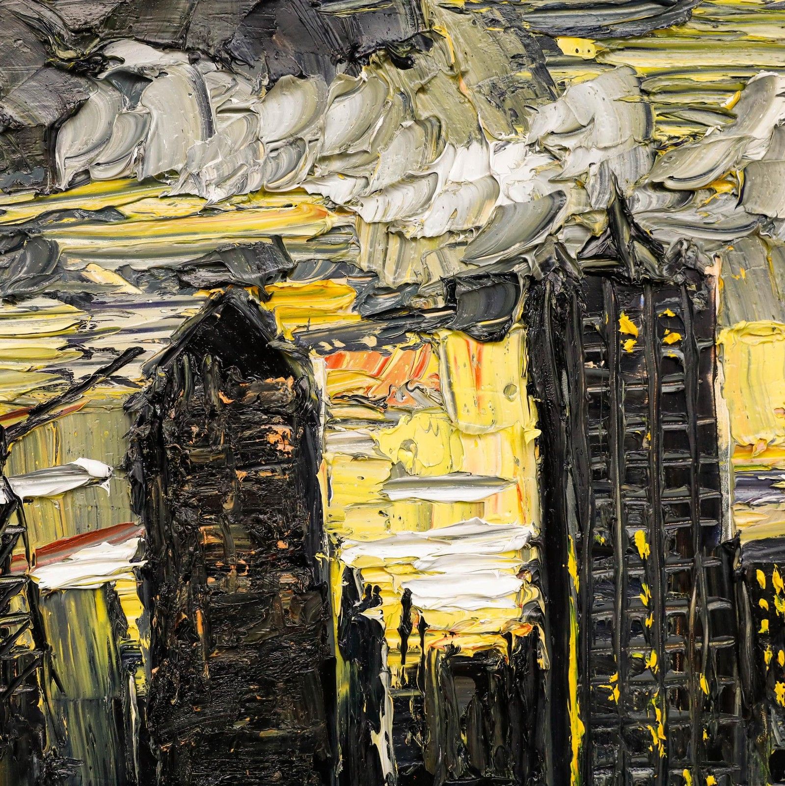 Daniel Nichols Contemporary Oil, Abstract Canary Wharf photo Art