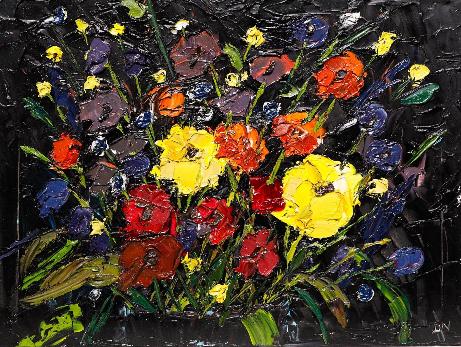 Daniel Nichols Contemporary Oil, A Spray Of Poppies photo furniture