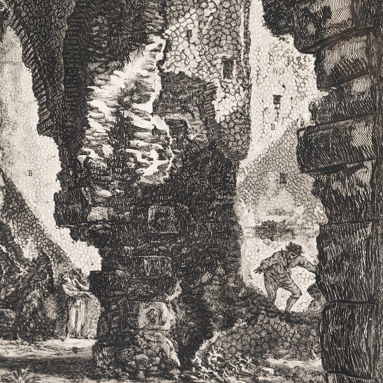 After Giovanni Battista Piranesi Early 20th Century Etching, Villa Of Maecenas photo Art