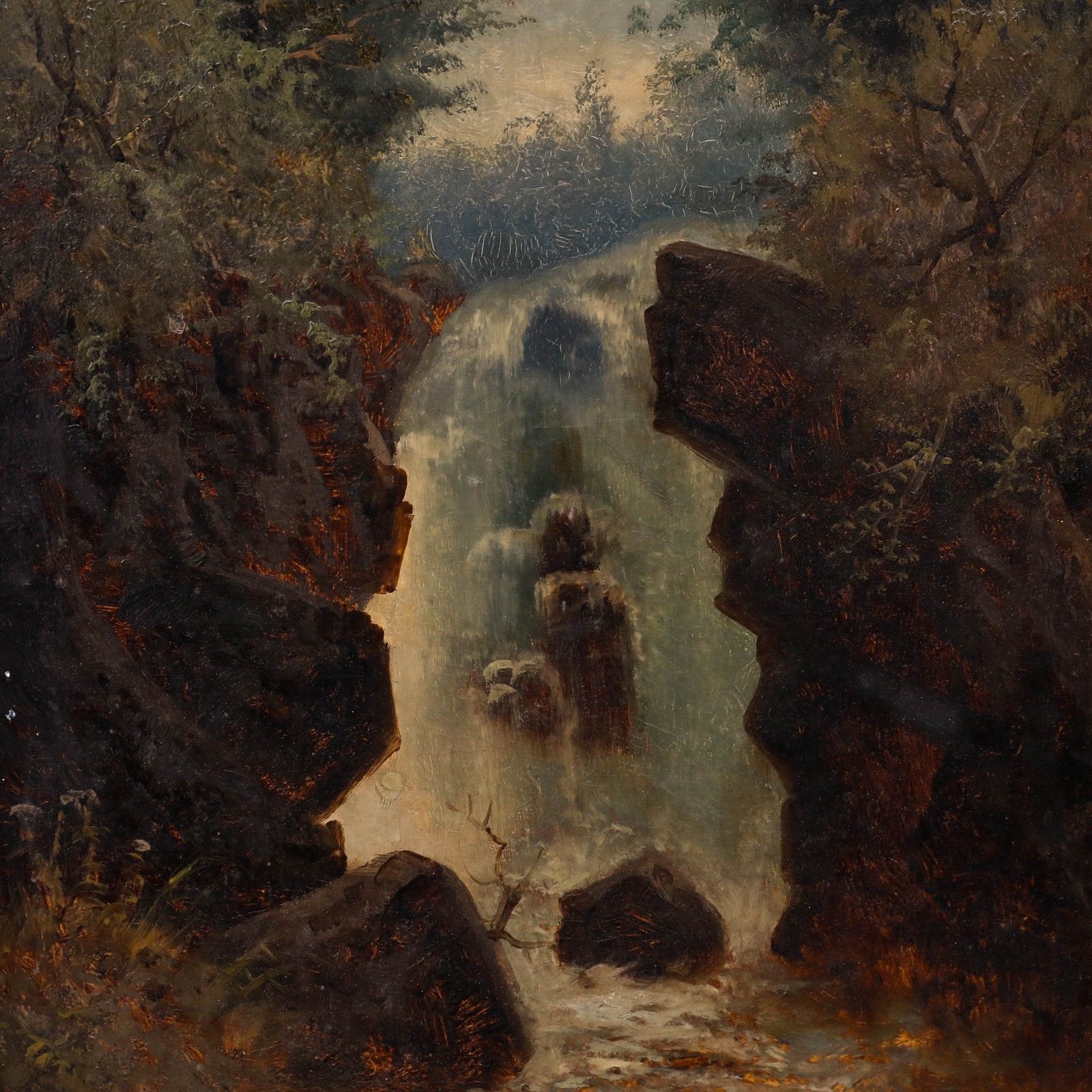 Cedric Gray Framed Early 20th Century Oil, The Forest Falls photo 325.0