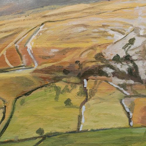 A. Mason  1996 Oil, View Of The Mountains photo Art