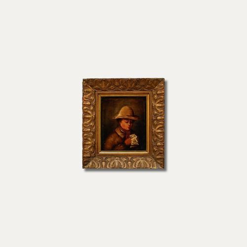 Late 19th Century Oil The League photo vintage