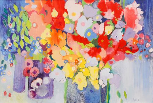 Nola Armstrong 20th Century Pastel, Tiffany Flower photo furniture