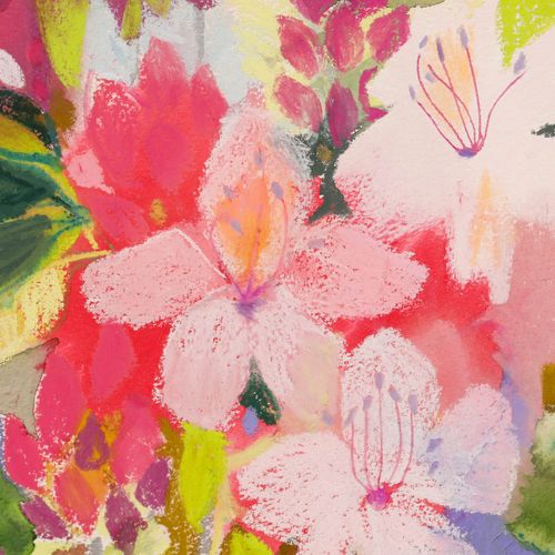 Nola Armstrong 20th Century Pastel, Hibiscus Plant photo 250.0