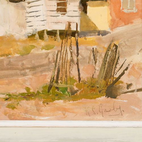 Alan Stenhouse Gourley (1909 1991) Oil, Clapboard House With The Yellow Door photo buy