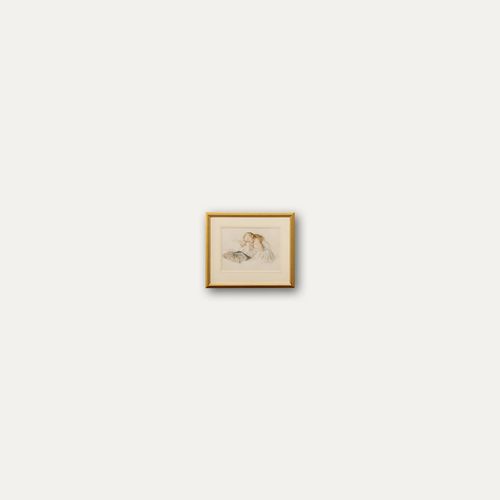 French School 19th Century Watercolour Sweet Dreams photo vinterior