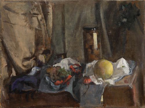 George Weissbort (1928 2013) 20th Century Oil, Pickle Jar, Melon & Grapes