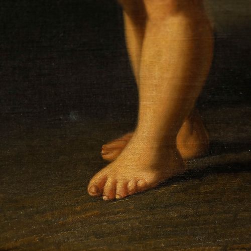 After Bartolomeo Schedoni 19th Century Oil, Study Of A Boy From 'The Charity' photo vintage