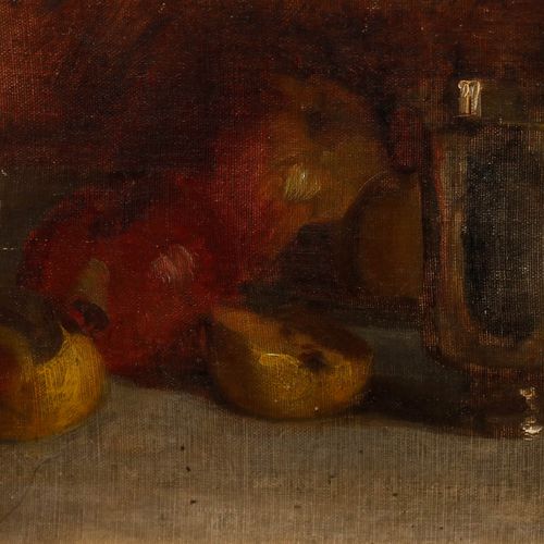 Marguerite Putsage (1868 1946) Early 20th Century Oil, Sliced Apples photo Art