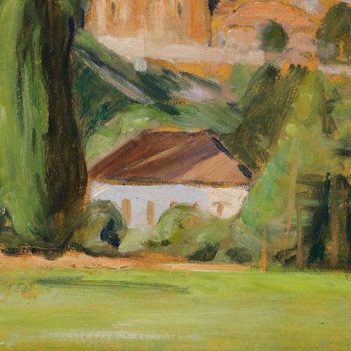 Cecile Hertz Eyrolles (1875 1974) Oil, Village In Afternoon Light photo 850.0