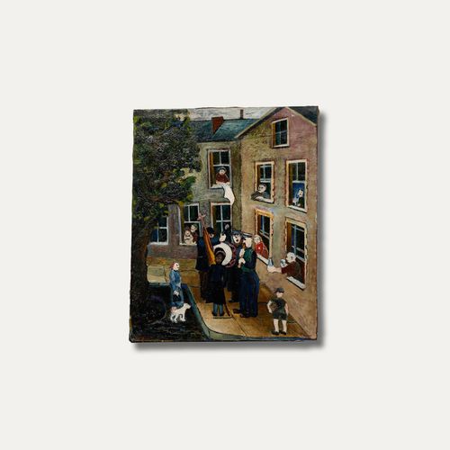 Peter Arnold (1922 2009) 20th Century Oil, The Church Band photo vintage