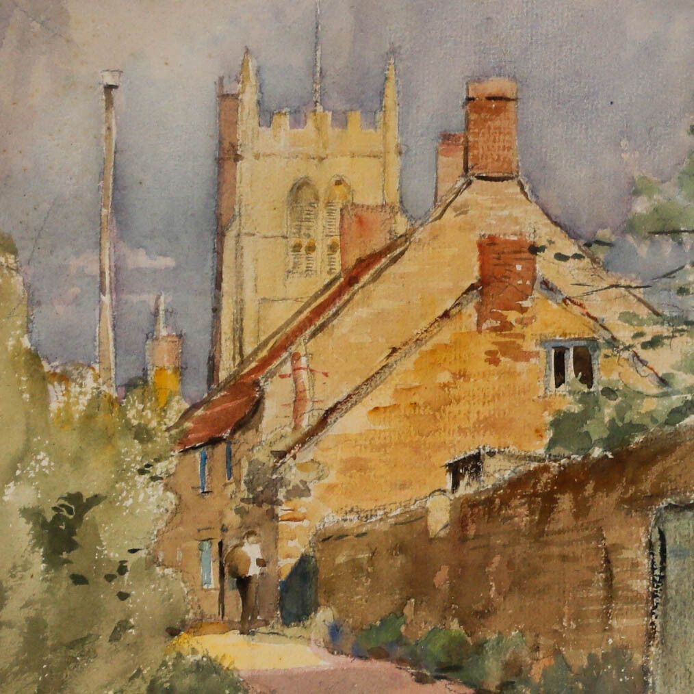 Alfred Henry Hart (1866 1953) Framed Watercolour, Church Lane photo Art