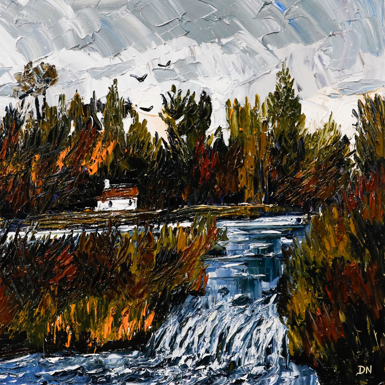 Daniel Nichols Contemporary Oil, River Trent