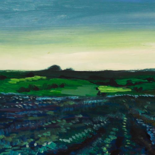 John Cherrington (1931 2015) 20th Century Oil, Evening In The Crop photo Art