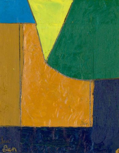 Ben Carrivick Contemporary Oil, Green And Yellow
