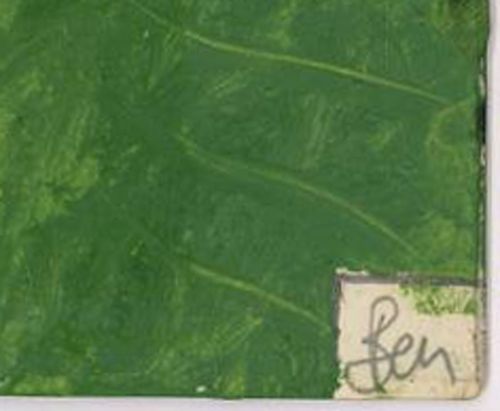 Ben Carrivick Contemporary Oil, Green Zip photo for sale