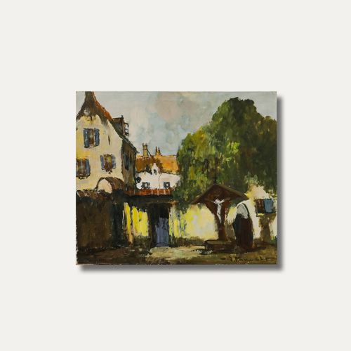 Henri Joseph Pauwels (1903 1983) 20th Century Oil, The Courtyard photo buy