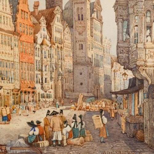 Circle Of Samuel Prout (1783 1852)  Early 19th Century Watercolour, Augsburg photo Art