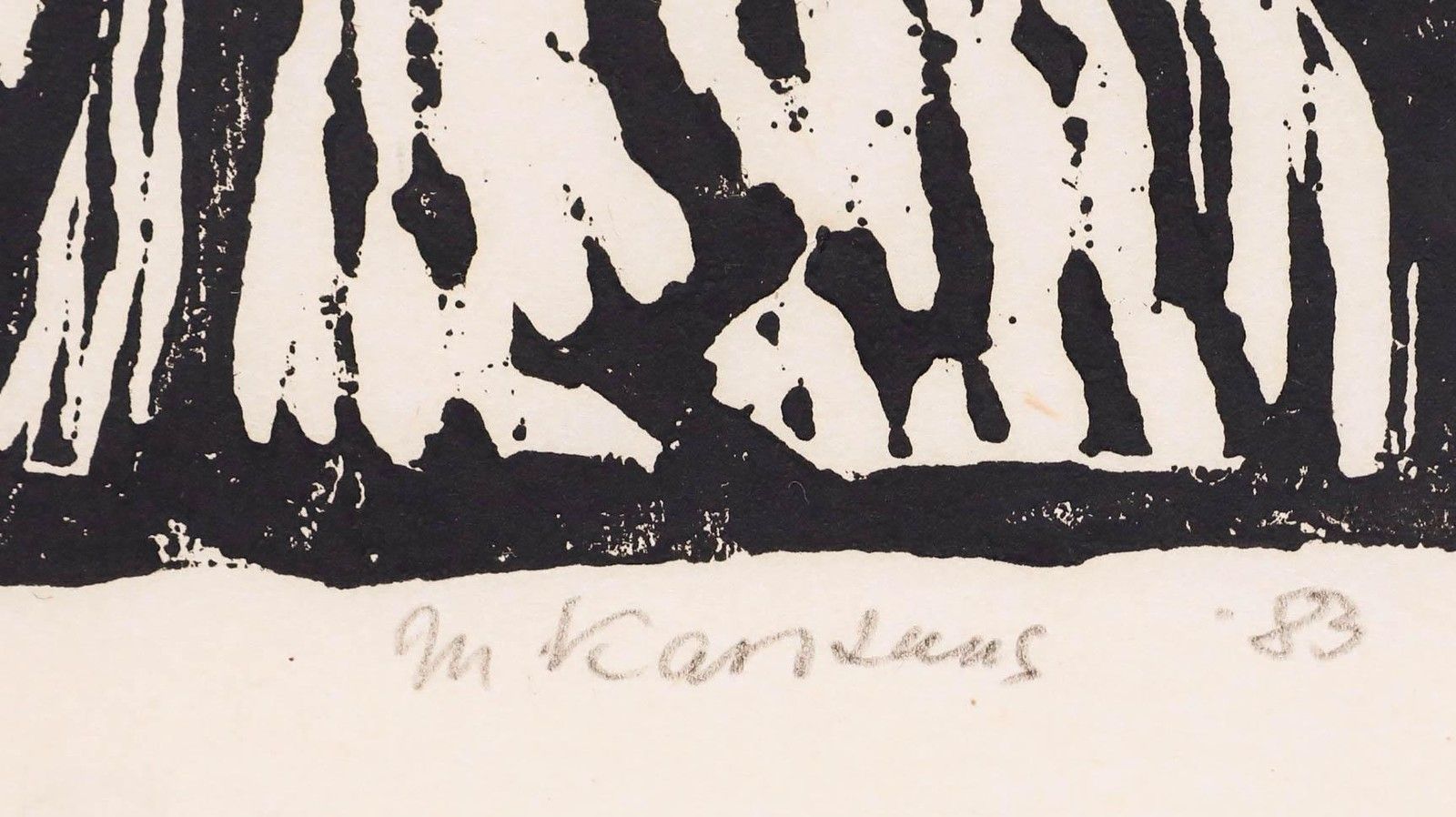 M. Karstens 20th Century Woodcut, The Artist In Situ photo 195.0