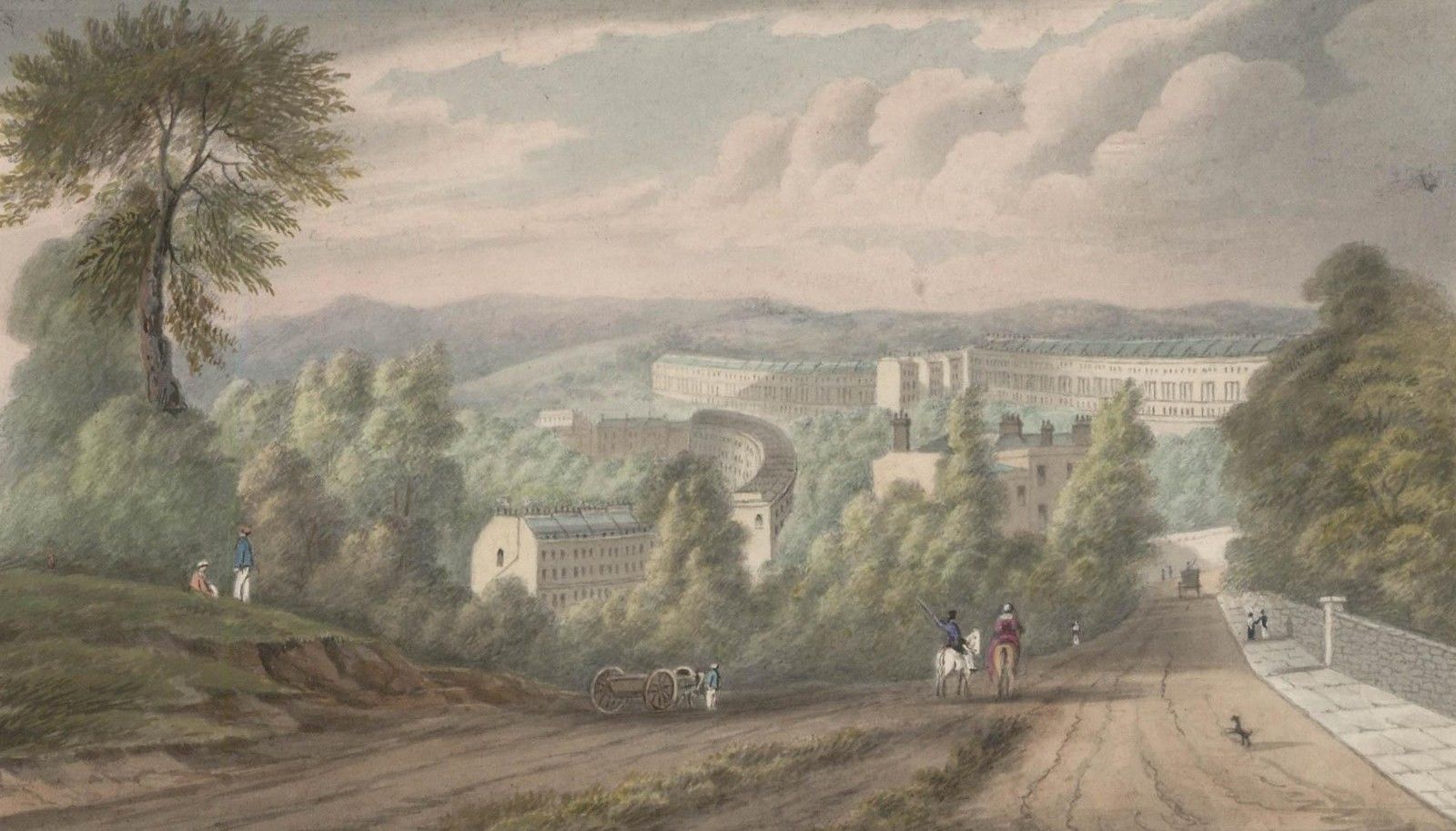 Thomas Remnant Charleton (1756 1849) Watercolour, Clifton From The Church photo furniture